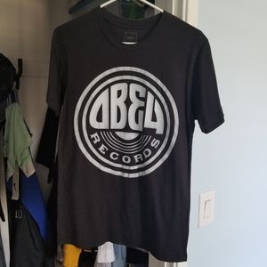 Obey records grey tee